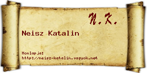 Neisz Katalin névjegykártya